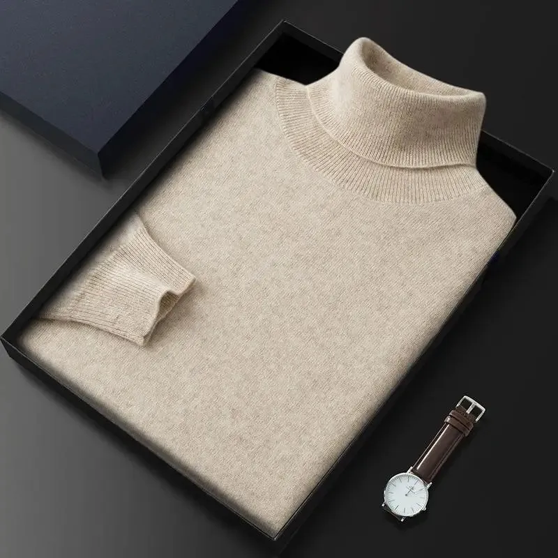 100% Pure Cashmere Wool Turtleneck Sweater