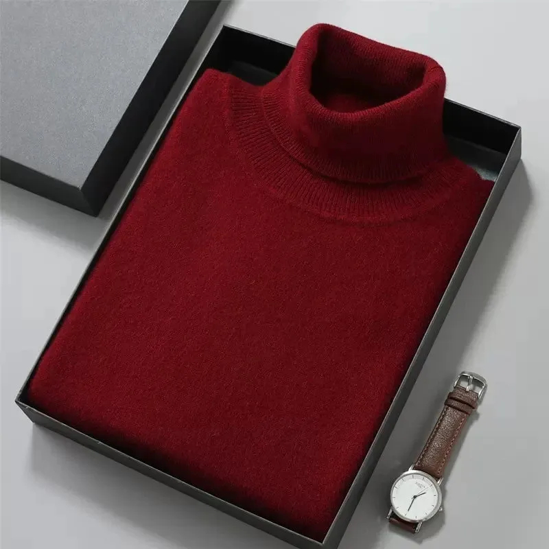 100% Pure Cashmere Wool Turtleneck Sweater