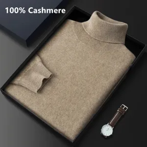 100% Pure Cashmere Wool Turtleneck Sweater