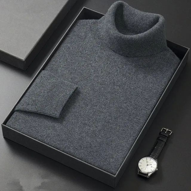 100% Pure Cashmere Wool Turtleneck Sweater