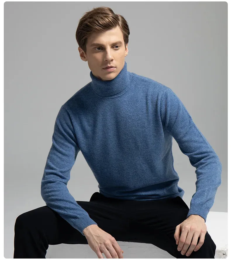 100% Pure Cashmere Wool Turtleneck Sweater