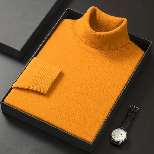 100% Pure Cashmere Wool Turtleneck Sweater