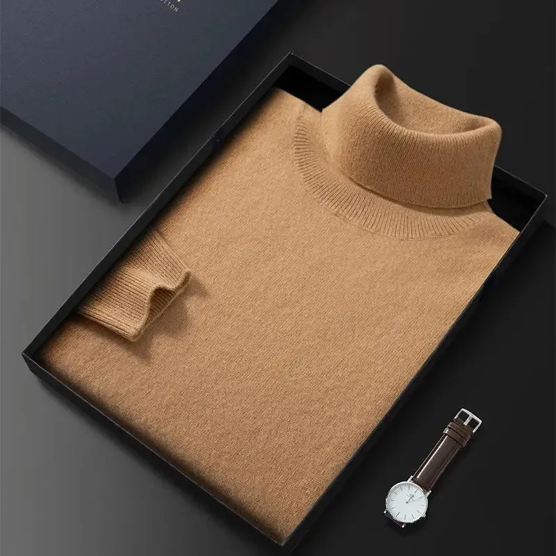 100% Pure Cashmere Wool Turtleneck Sweater