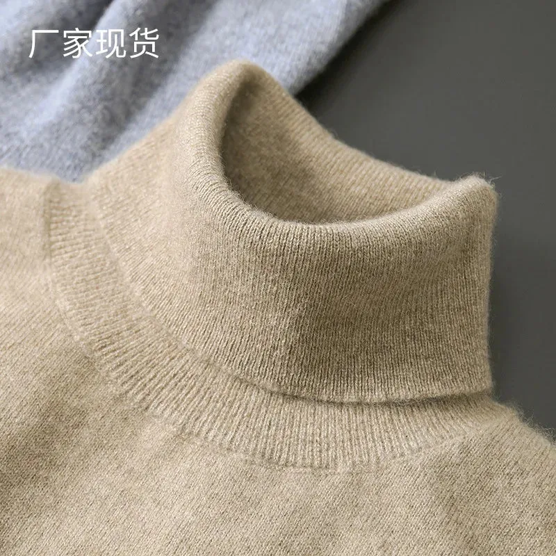 100% Pure Cashmere Wool Turtleneck Sweater