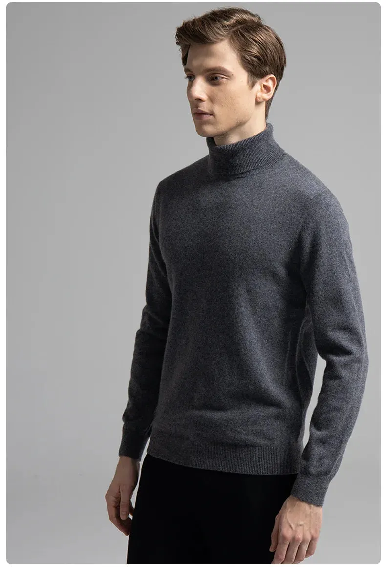 100% Pure Cashmere Wool Turtleneck Sweater