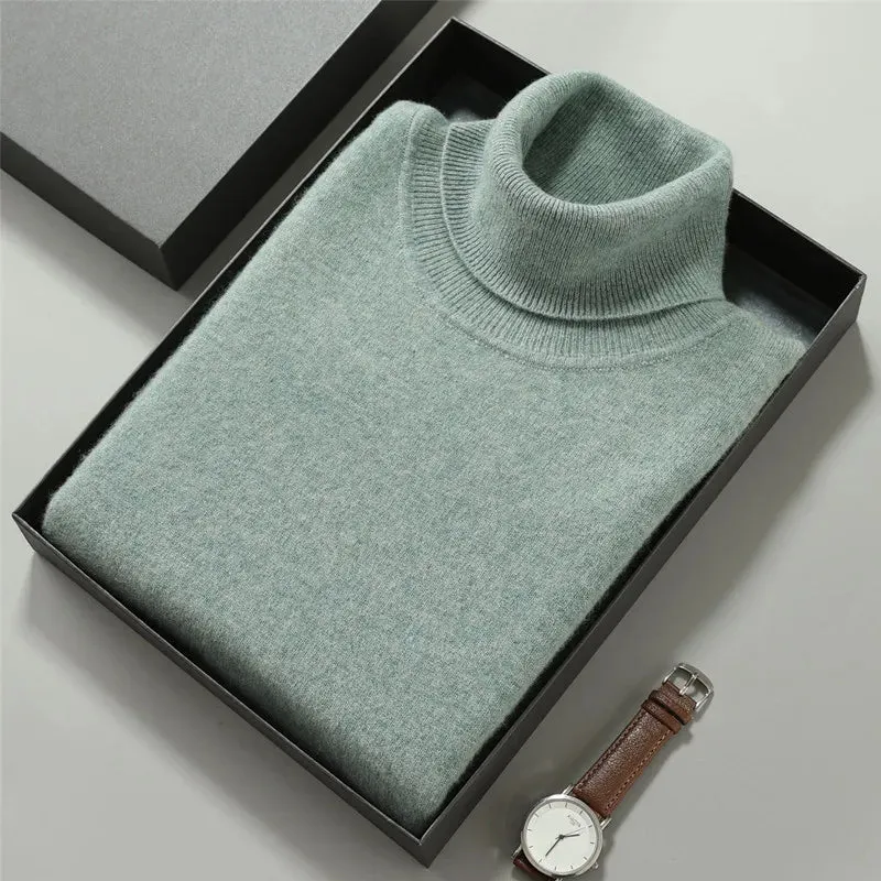 100% Pure Cashmere Wool Turtleneck Sweater