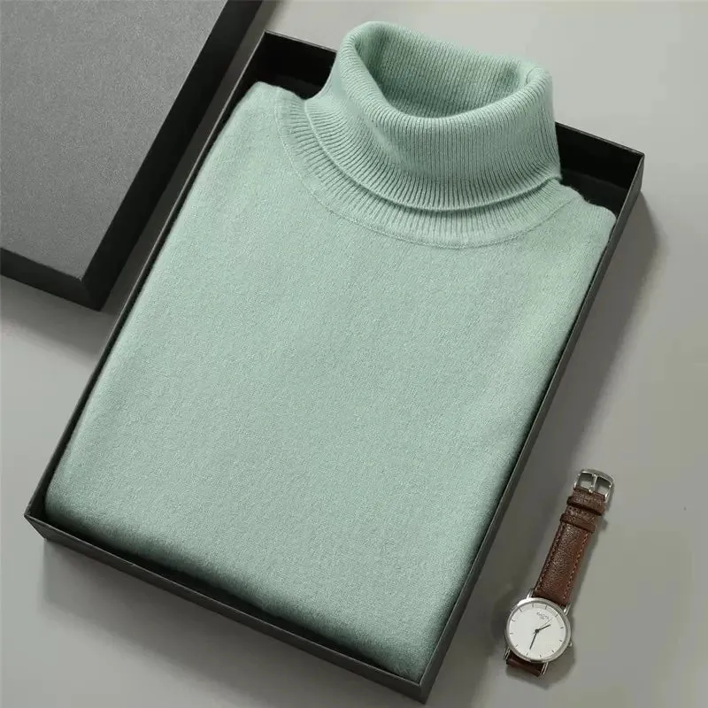 100% Pure Cashmere Wool Turtleneck Sweater