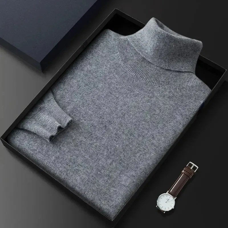 100% Pure Cashmere Wool Turtleneck Sweater
