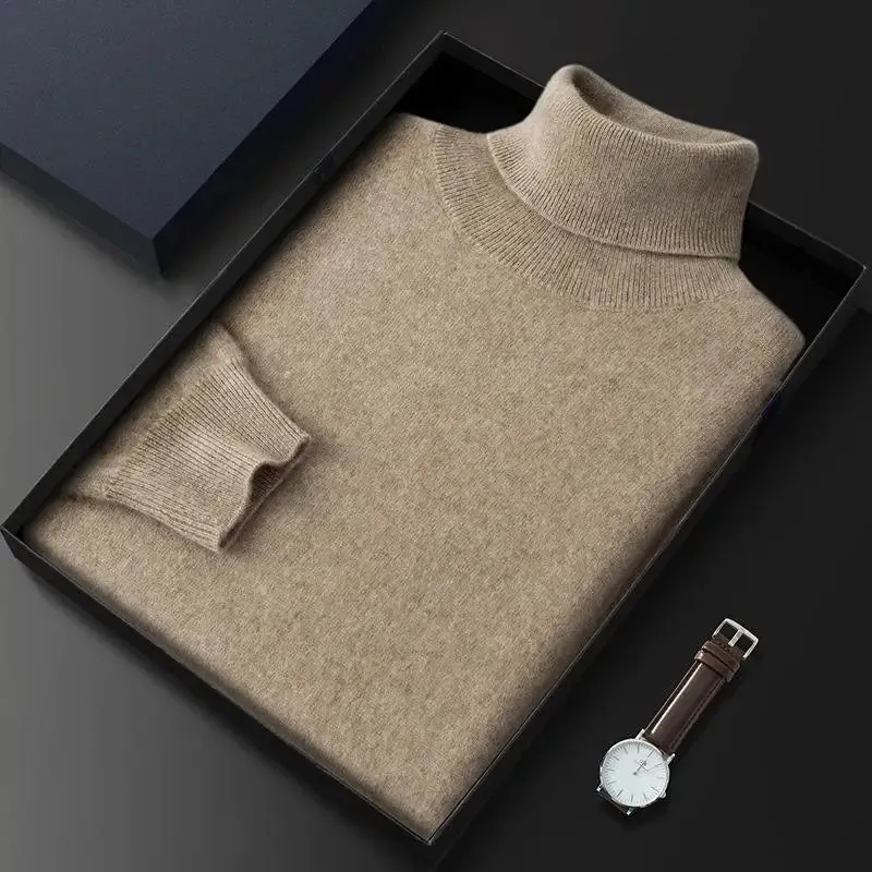 100% Pure Cashmere Wool Turtleneck Sweater