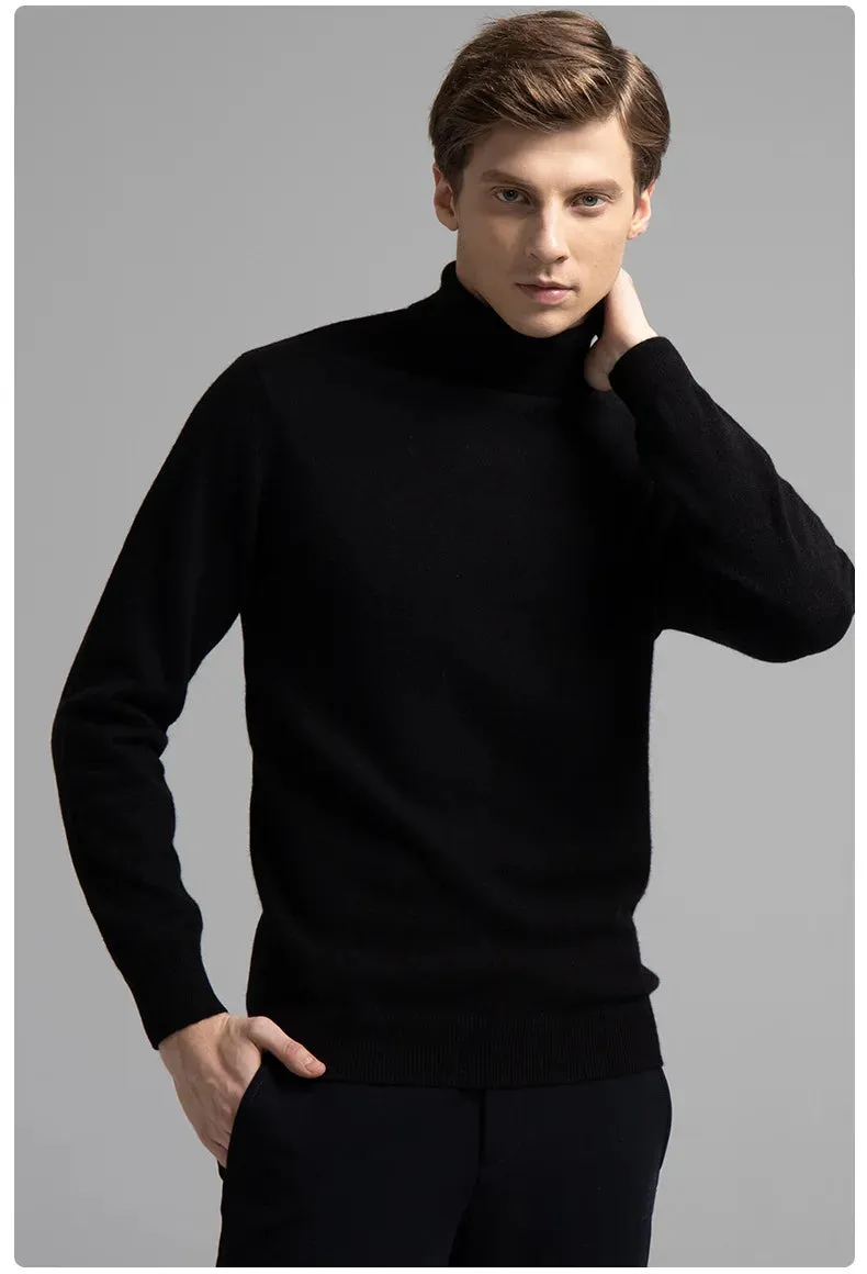 100% Pure Cashmere Wool Turtleneck Sweater