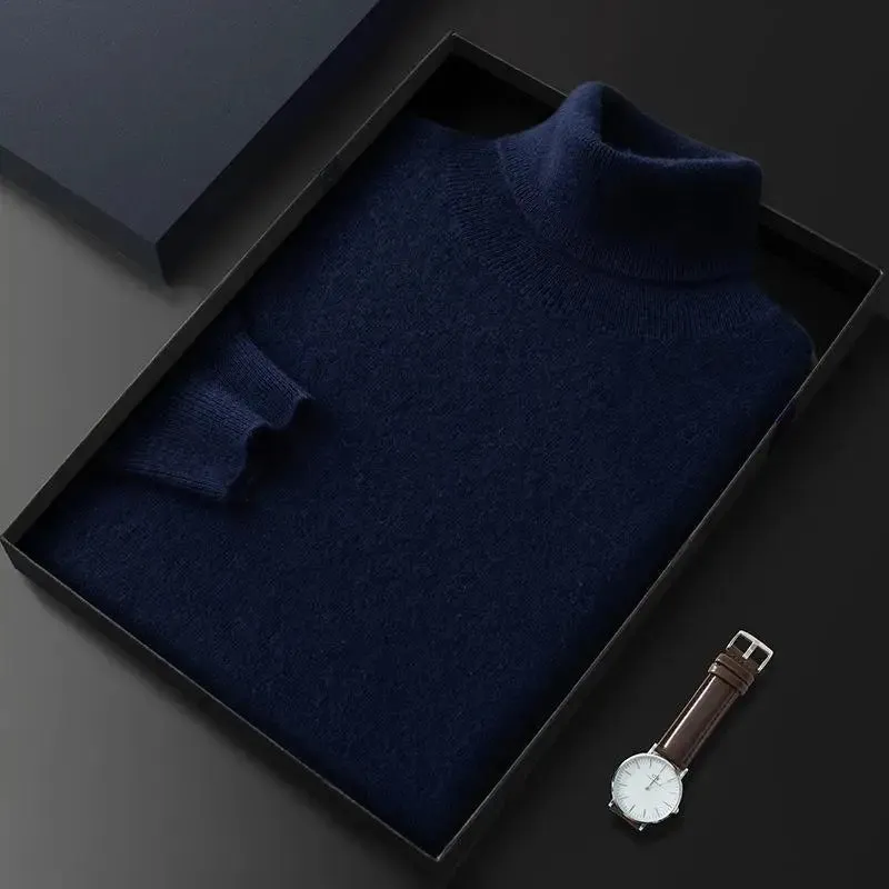 100% Pure Cashmere Wool Turtleneck Sweater