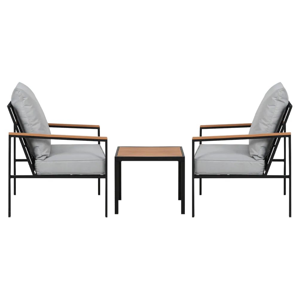 3-Piece Outdoor Furniture Lounge Bistro Set for Patio
