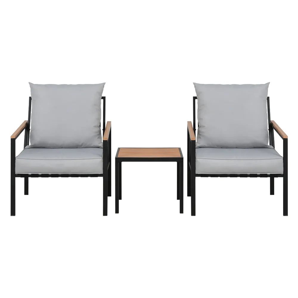 3-Piece Outdoor Furniture Lounge Bistro Set for Patio