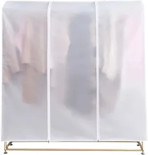 78.7x19.7x59.1 Inch Translucent Garment Bag, Water & Dust Proof Hanging Clothes Cover for Coats, Suits & Dresses