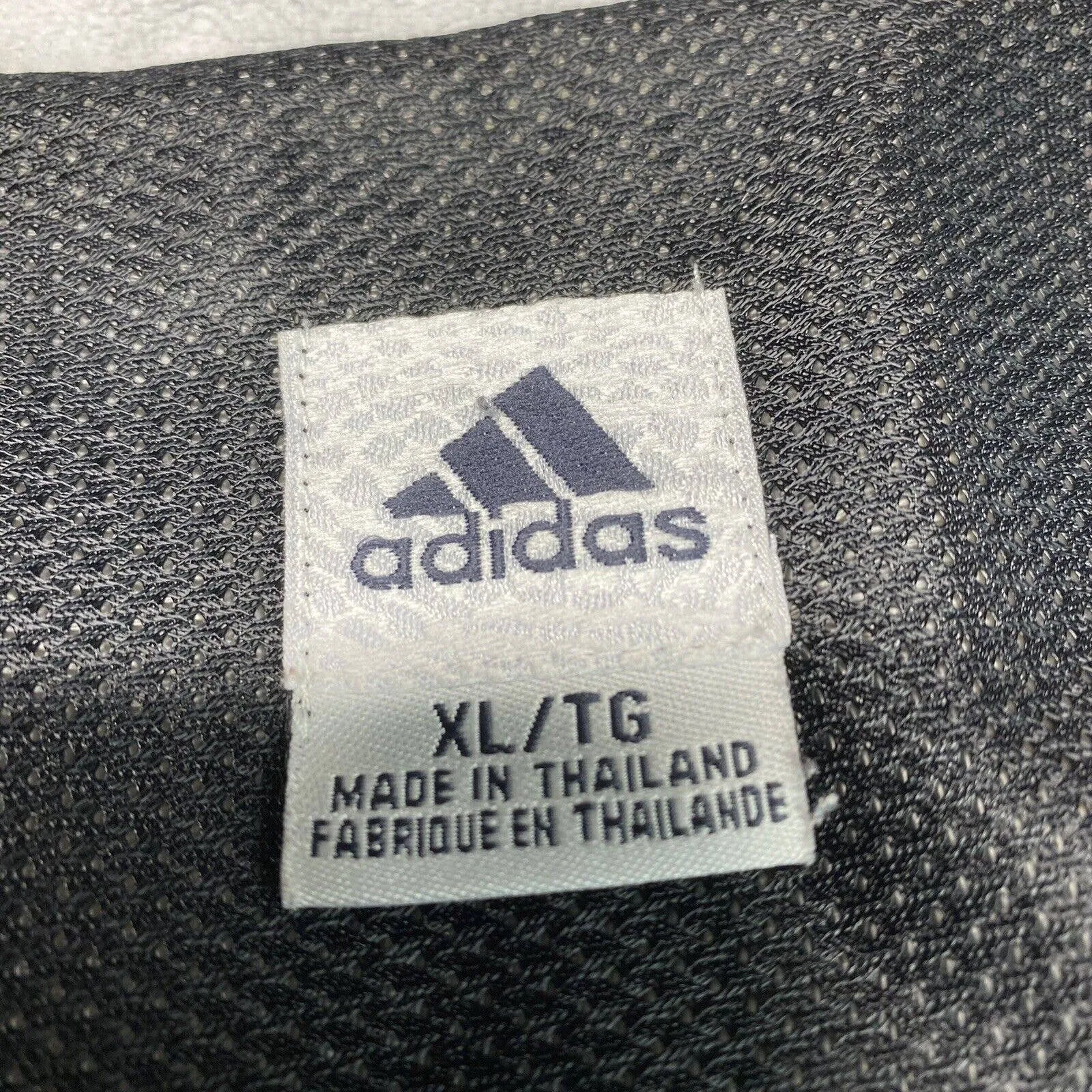 Adidas Wool Sweater Mens XLarge Zip Pullover Black Lined Heavy Thick XL *Flaw