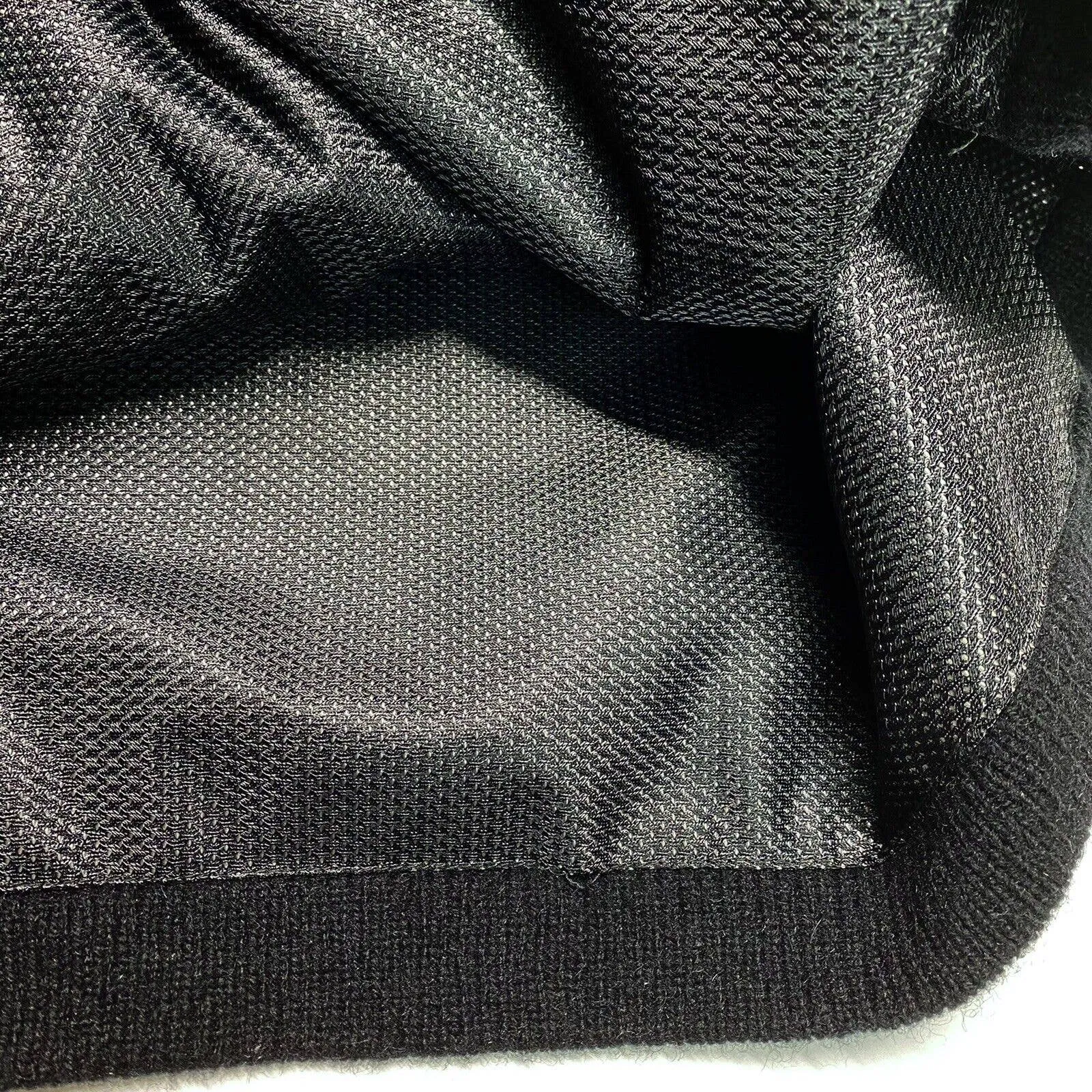 Adidas Wool Sweater Mens XLarge Zip Pullover Black Lined Heavy Thick XL *Flaw
