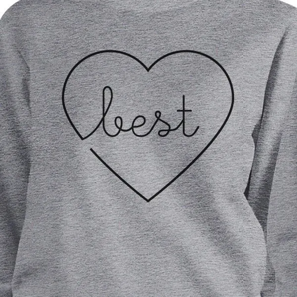 Best Babes BFF Matching Grey Sweatshirts