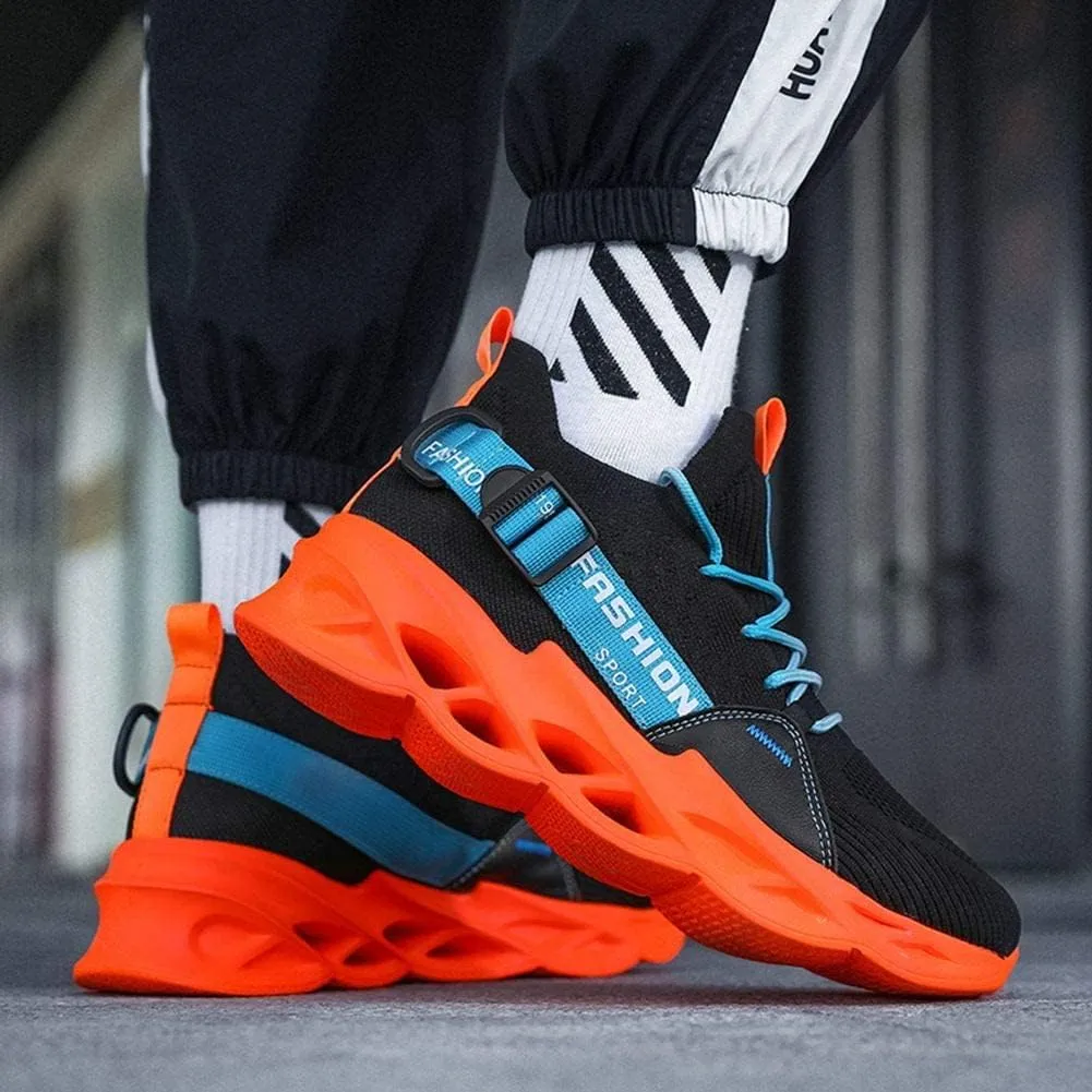 BORAMAX Men Sport Running Shoes Athletic Sneakers Walking Shoe for Men Mesh Breathable Outdoor Non-Slip Shoes Basketball Shoe