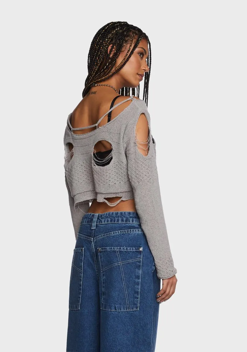 Breakin' The Mold Distressed Sweater