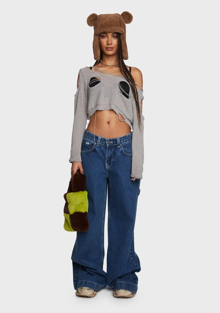 Breakin' The Mold Distressed Sweater