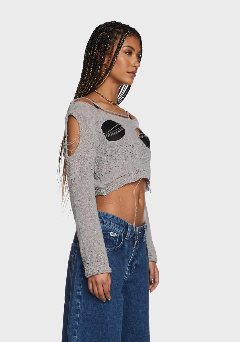 Breakin' The Mold Distressed Sweater