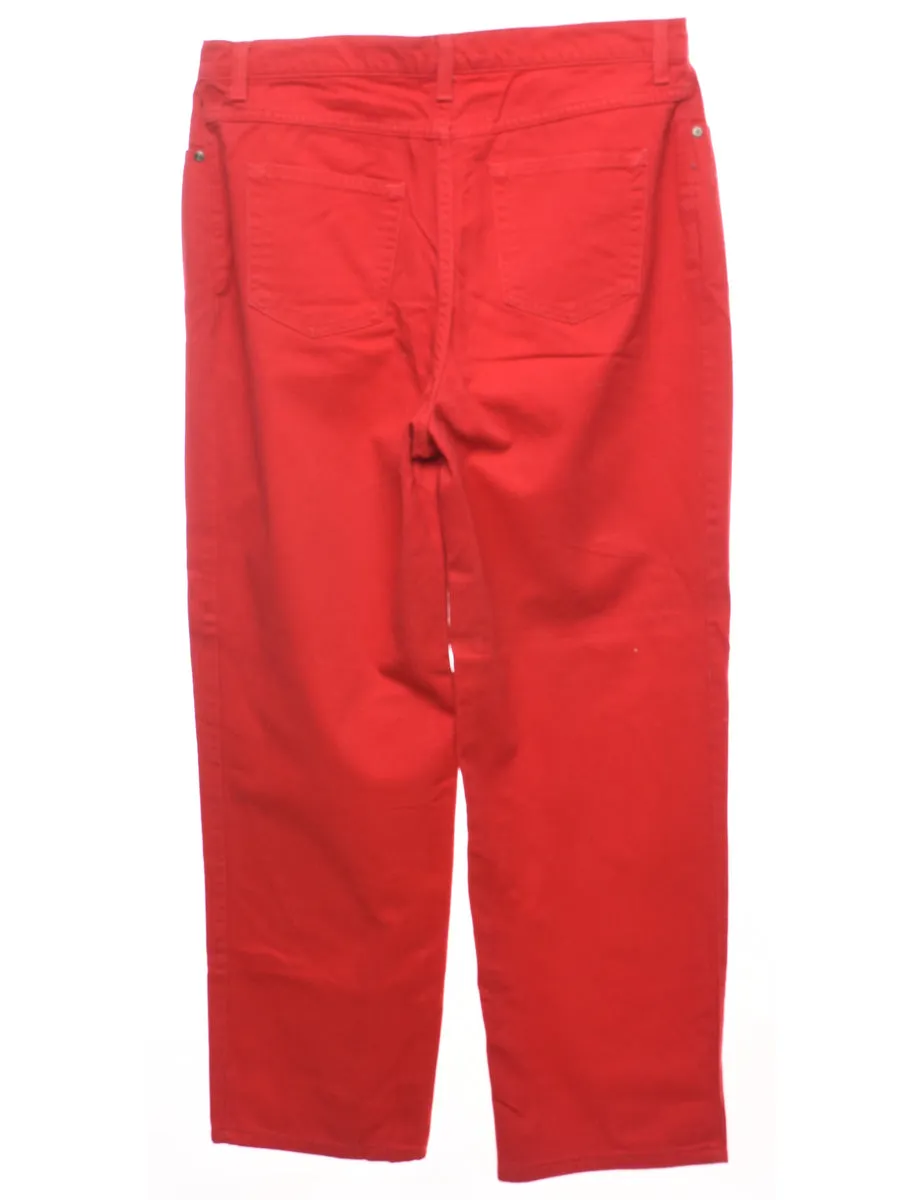 Bright Red Relaxed Fit Jeans - W36 L30