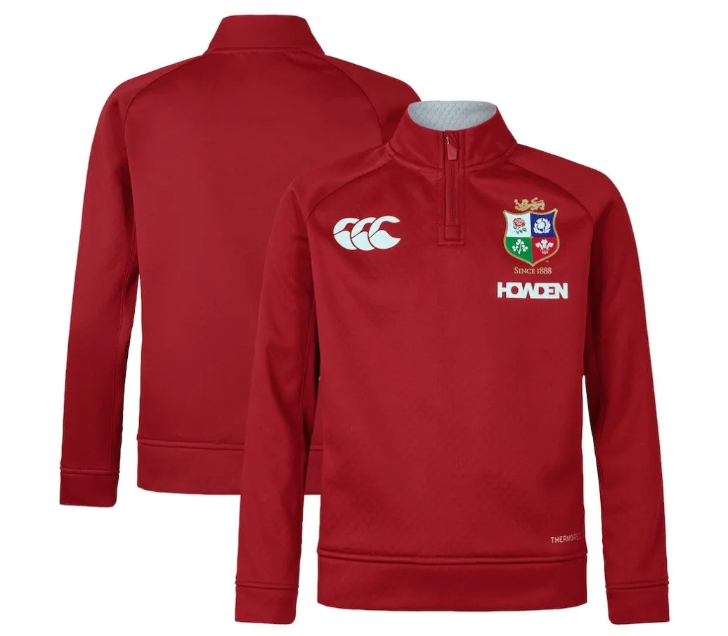 British & Irish Lions Kids Fleece ¼ Zip Red