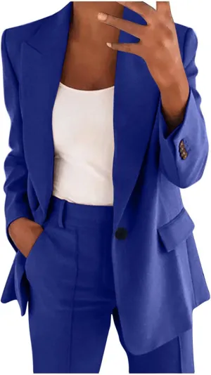 Business Casual Outfits for Women Professional Pant Suits 2 Piece Office Outfit Work Blazer Set Women Dressy Suit 2024