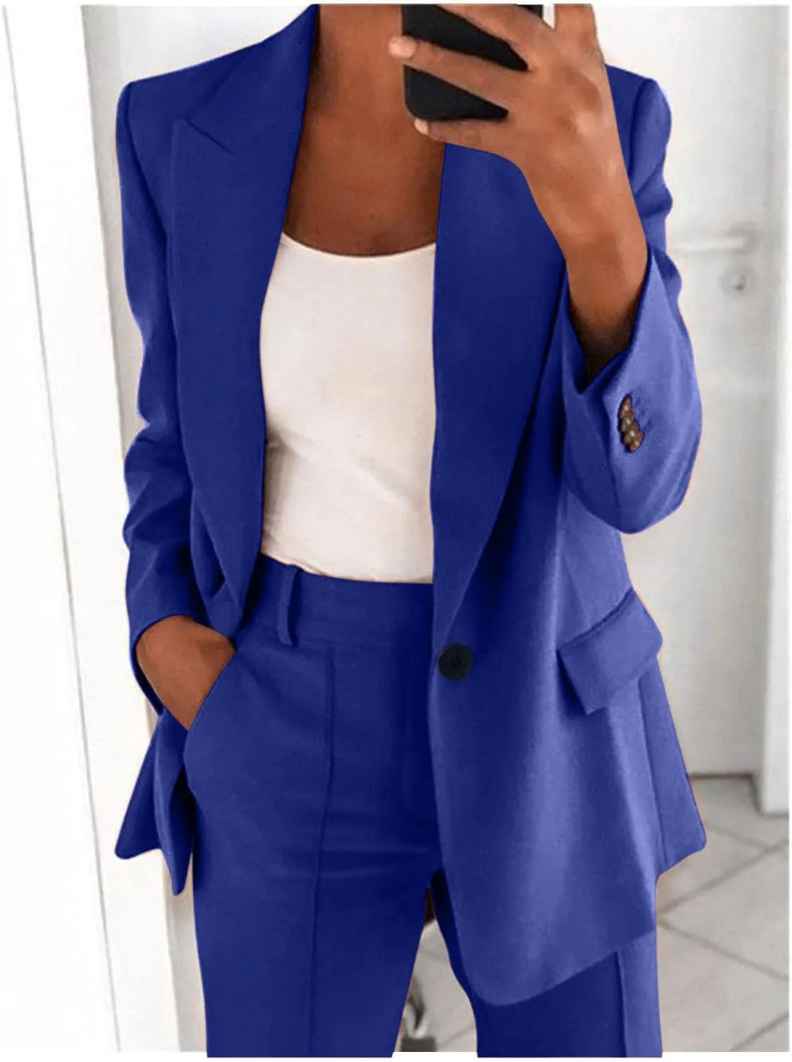 Business Casual Outfits for Women Professional Pant Suits 2 Piece Office Outfit Work Blazer Set Women Dressy Suit 2024