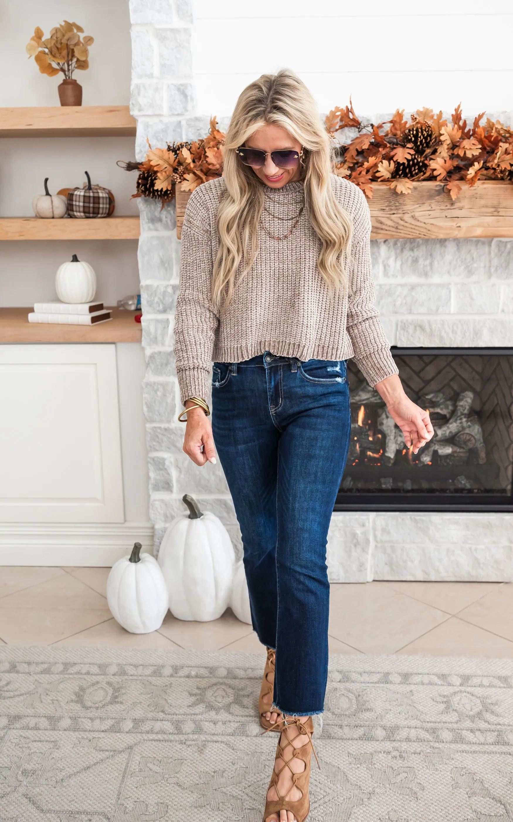 Chenille Cropped Sweater - Final Sale