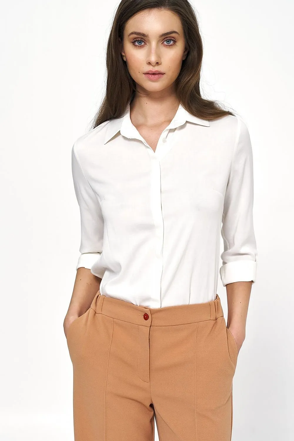 Chic Long Sleeve Knife Blouse