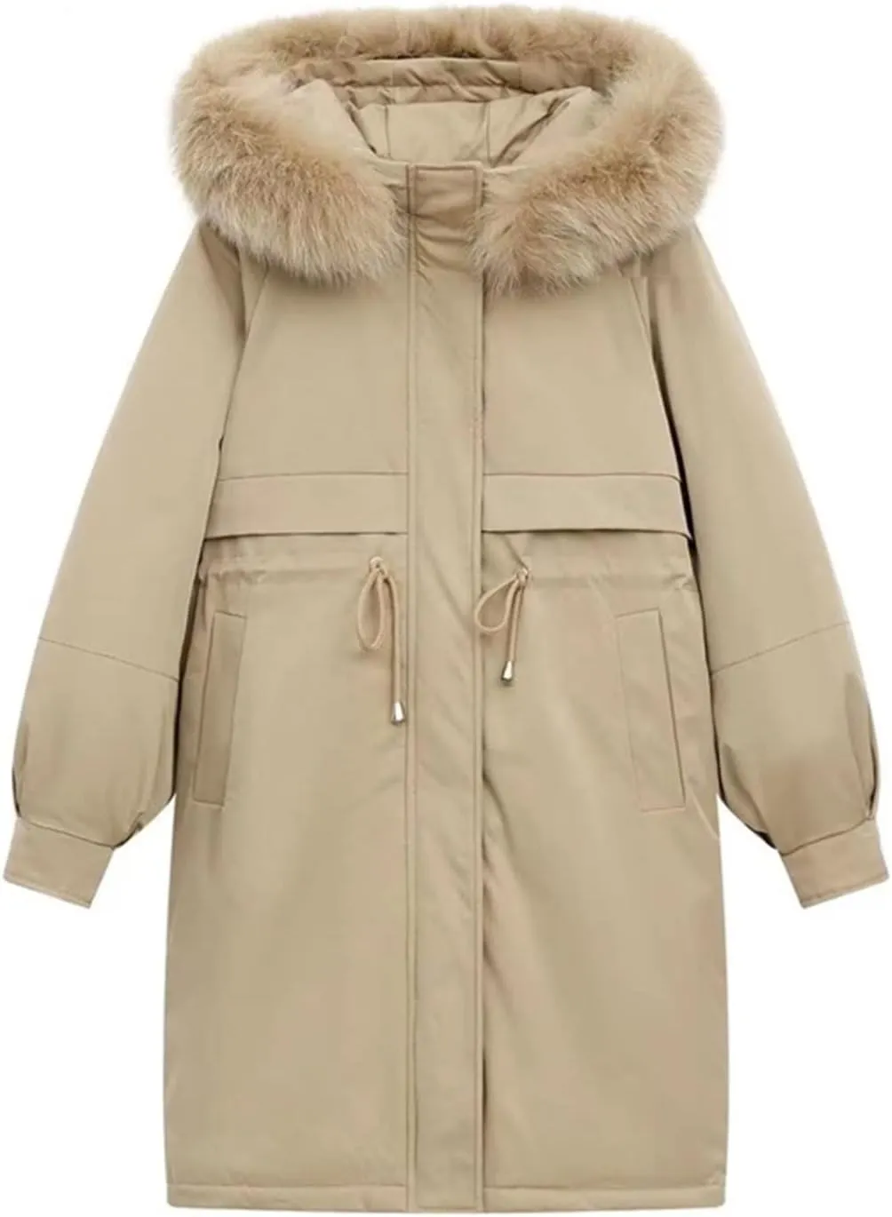 Down jacket women Boutique Winter Long Jackets Streetwear Baggy Thickening Warm Outwear Cotton Padded Coats
