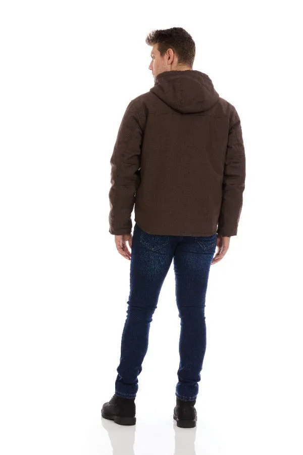 Duck Canvas Jacket w Sherpa Brown
