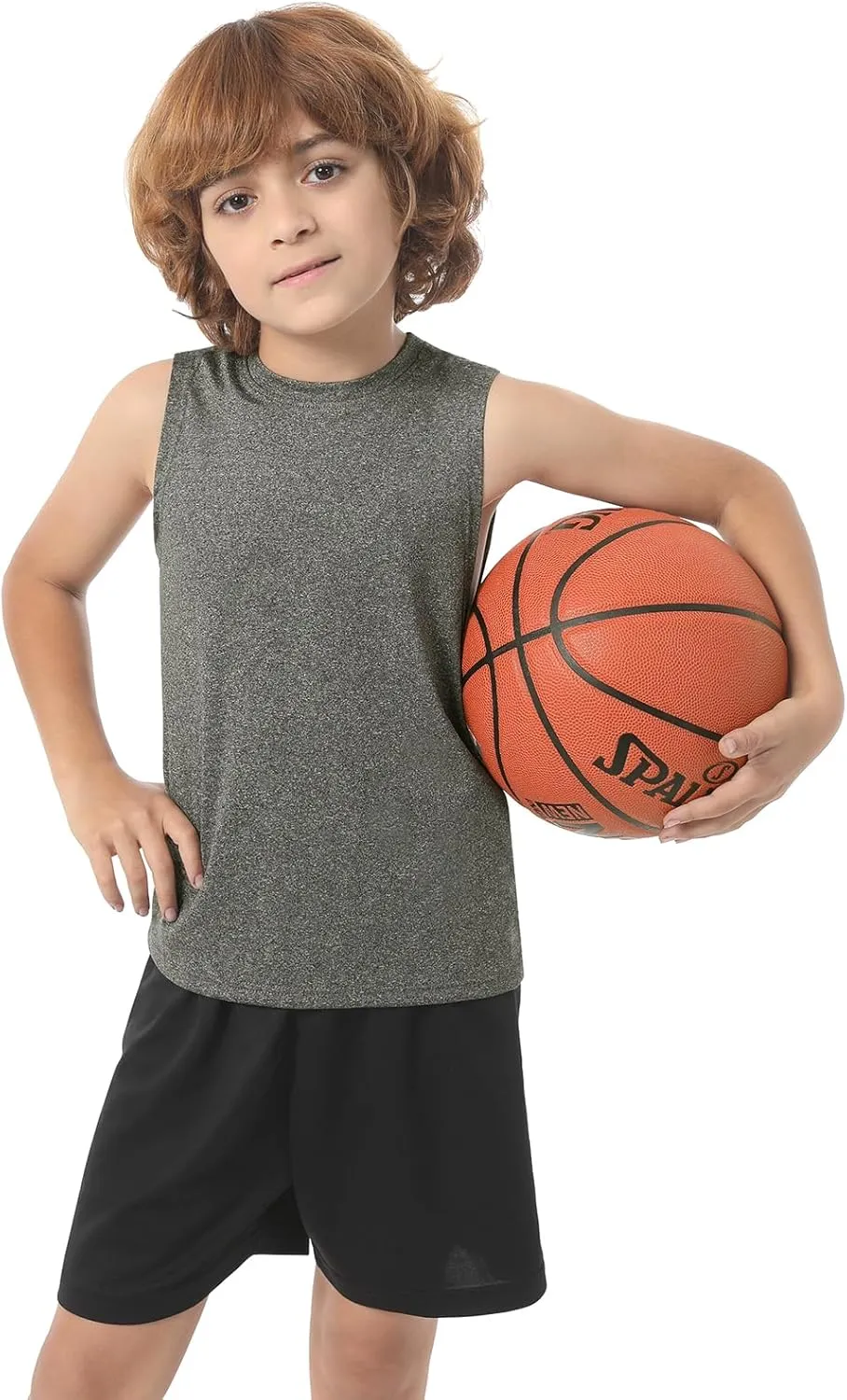 Femdouce 5 Pack Boys Workout Sleeveless Tank Tops Athletic Quick Dry Shirt Comfort Tagless Boy Tank Top Undershirts