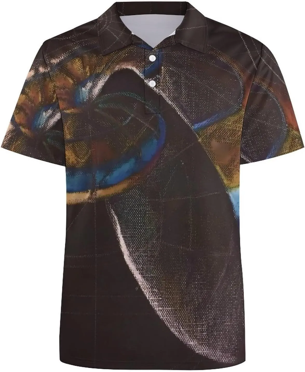 Fibonacci on A Nautilus Shell Mens Polo Shirts Quick Dry Short Sleeve T-shirts Slim Tennis Collared Tees Tops