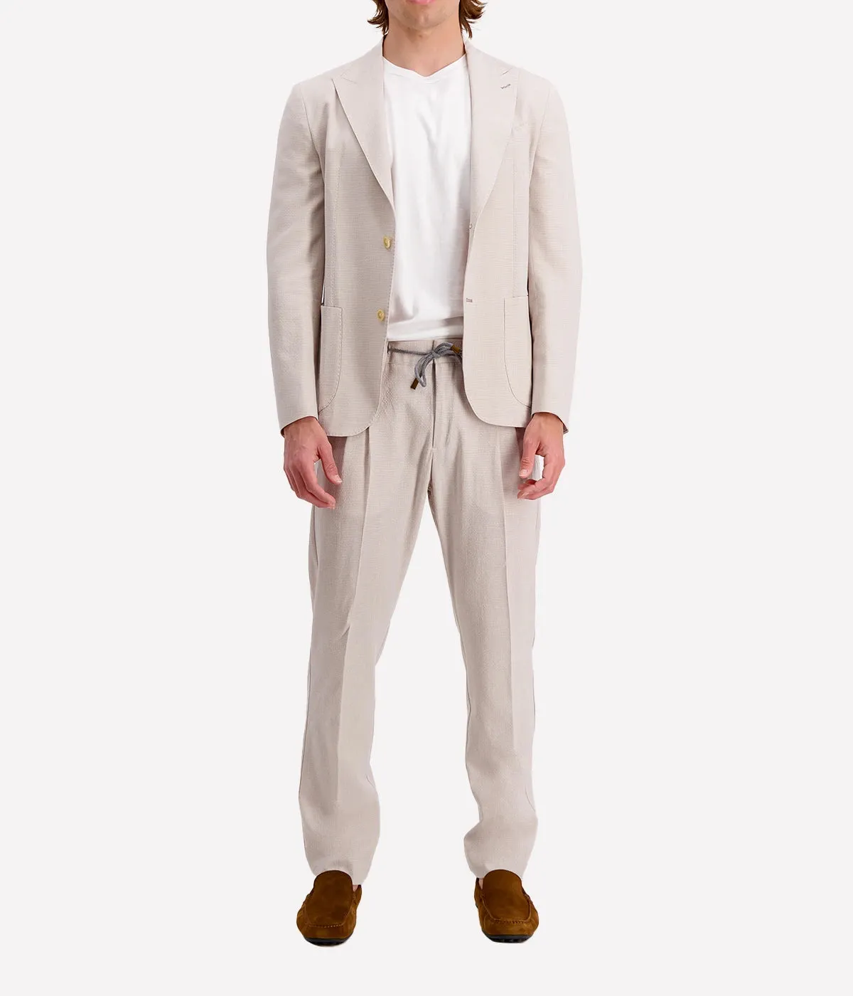 *FINAL SALE* Single Breasted Deconstructed Soft Jacket in Sand