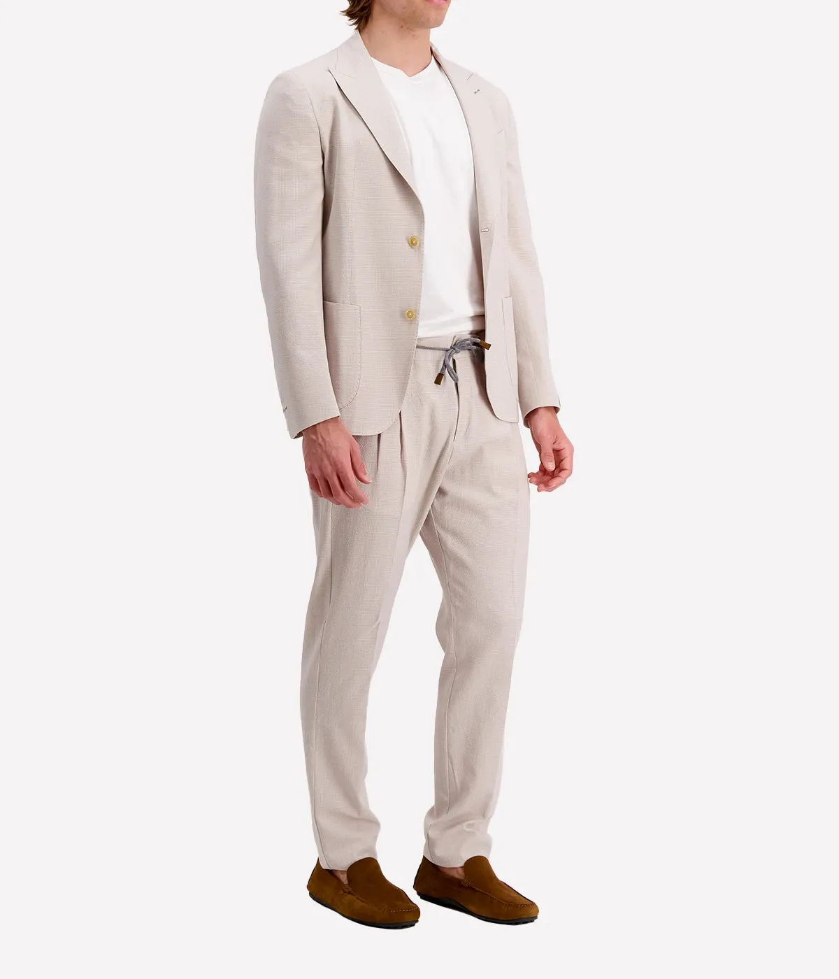 *FINAL SALE* Single Breasted Deconstructed Soft Jacket in Sand