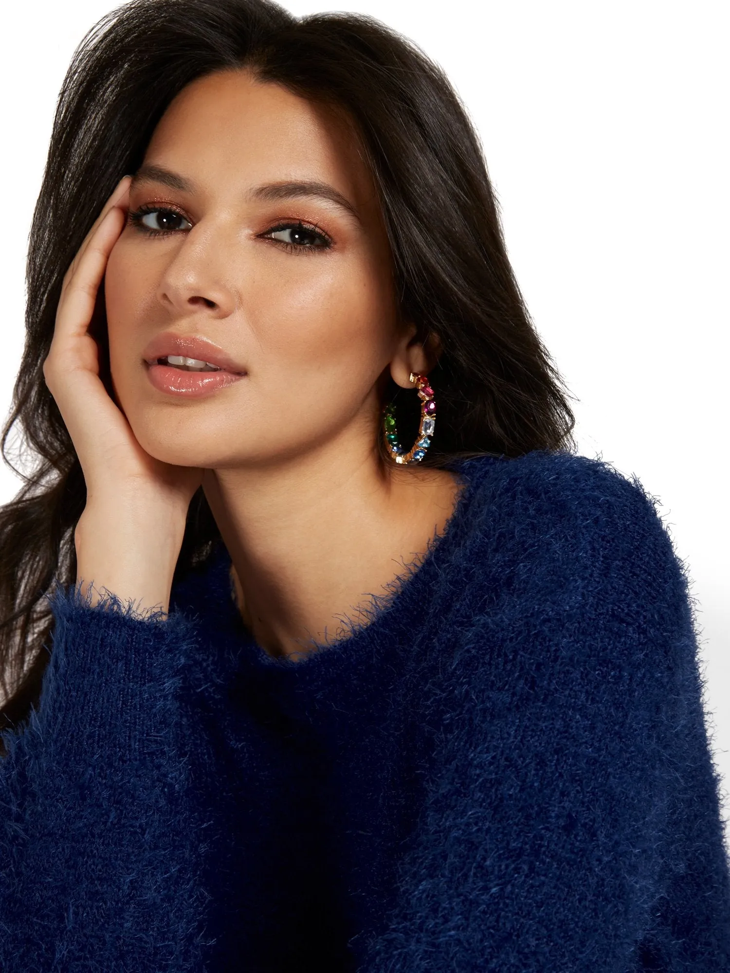 Fuzzy Crewneck Sweater