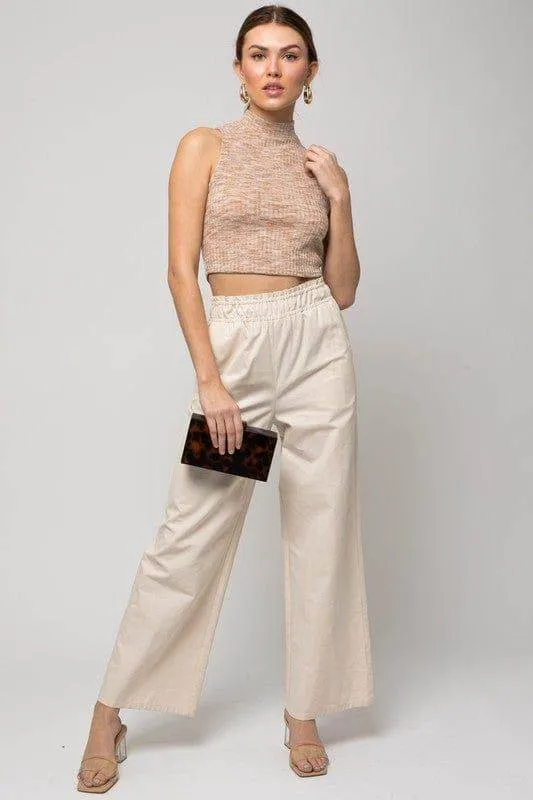 Gilli | Sleeveless Mock Neck Band Top