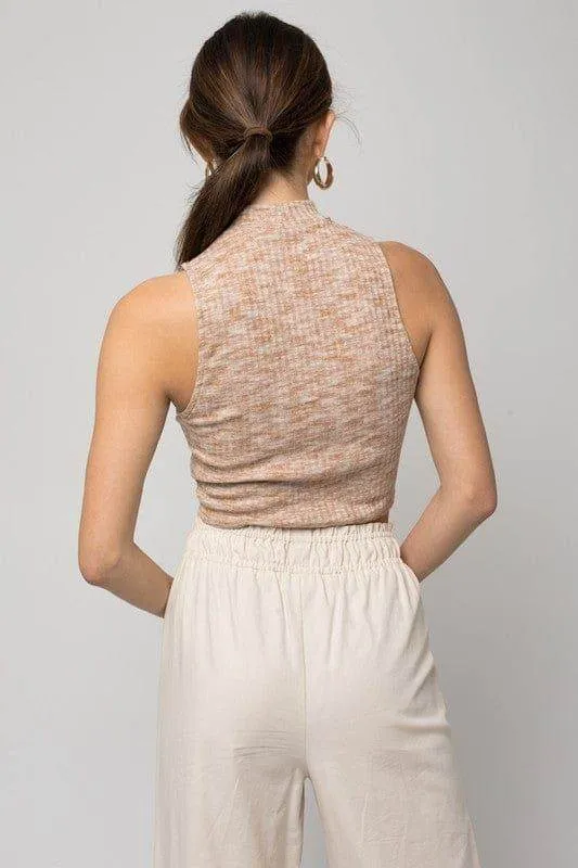 Gilli | Sleeveless Mock Neck Band Top