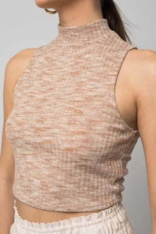 Gilli | Sleeveless Mock Neck Band Top