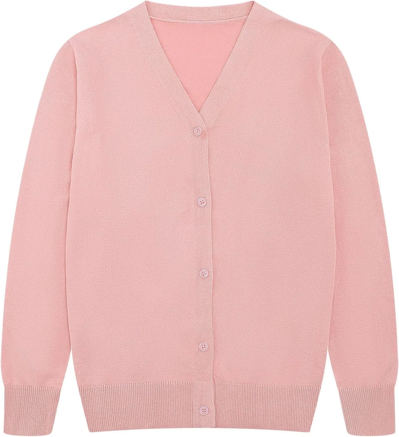 Girls' Cardigan Sweaters Button Up School Uniform Knit Cardigan for Girls
