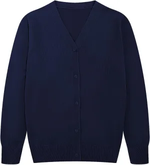 Girls' Cardigan Sweaters Button Up School Uniform Knit Cardigan for Girls
