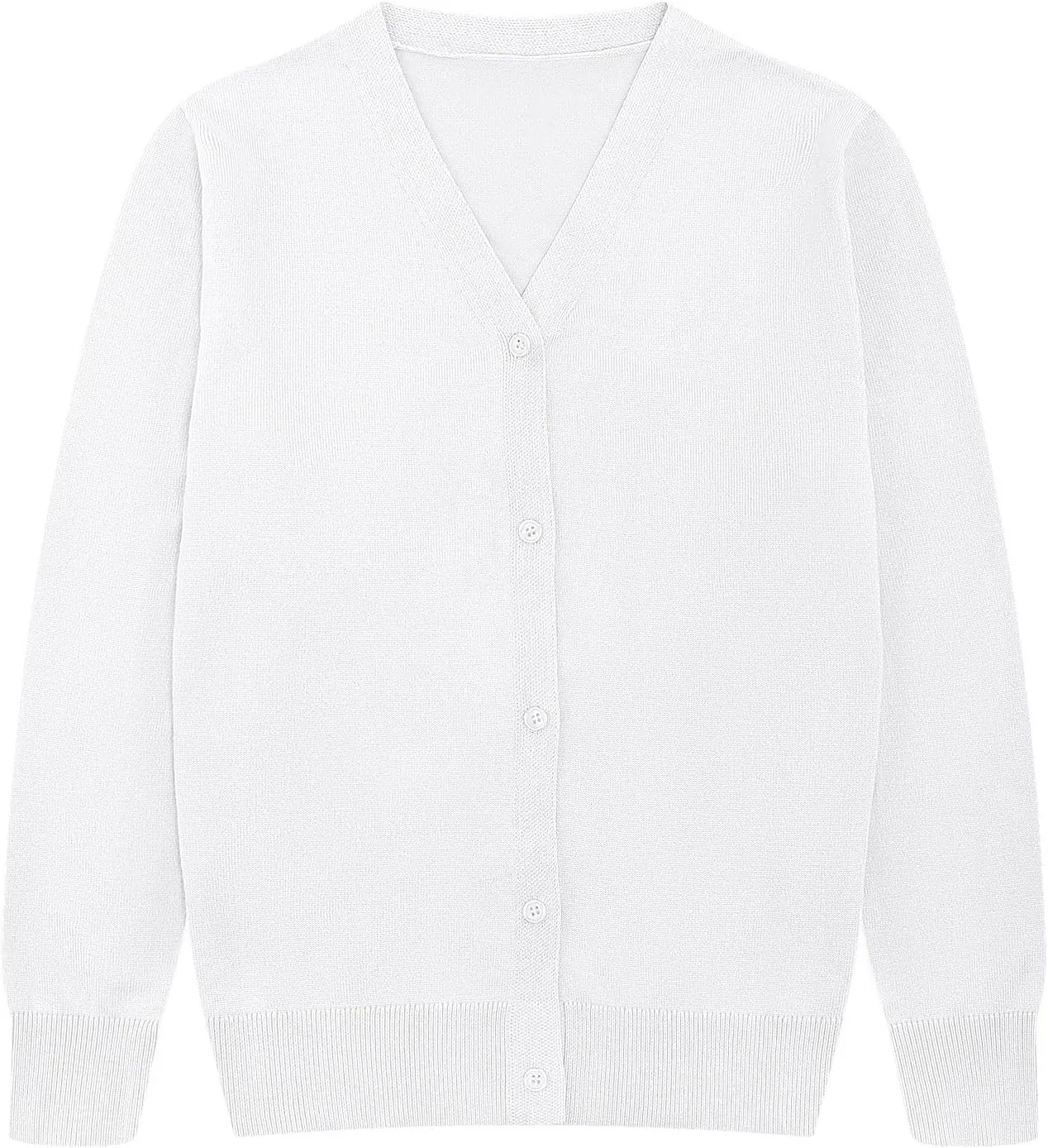 Girls' Cardigan Sweaters Button Up School Uniform Knit Cardigan for Girls