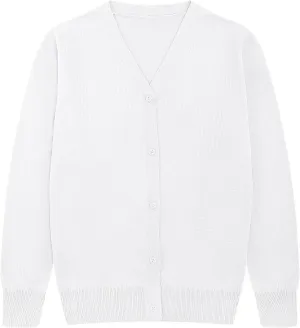 Girls' Cardigan Sweaters Button Up School Uniform Knit Cardigan for Girls