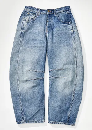 Good Luck mid rise barrel jean