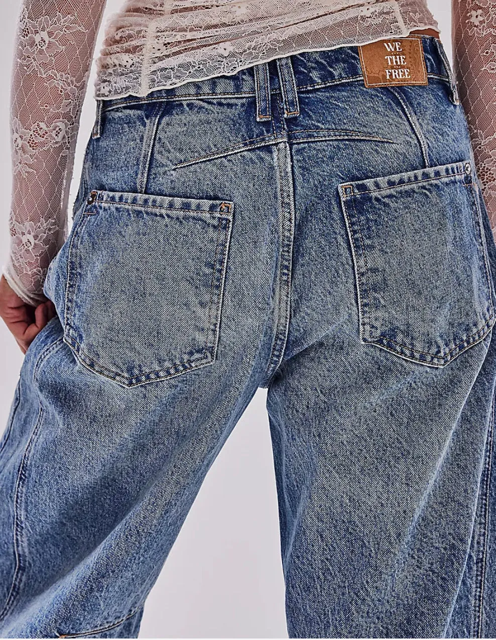 Good Luck mid rise barrel jean