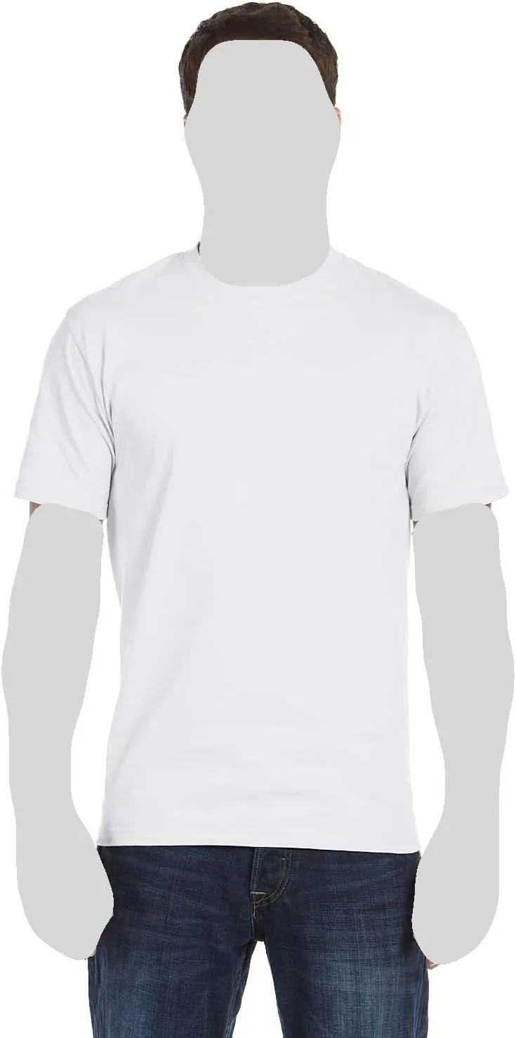 Hanes Men's 5Pack Crew Neck Tagless White Undershirts Crewneck T-Shirts, 5XL