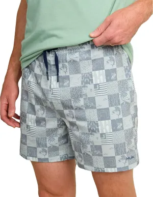 HUK Men's Pursuit Volley Pattern, Quick-Dry Swim Shorts
