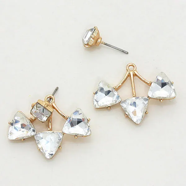 iLLASPARKZ Convertible Delta Trio Double Sided Stud Earrings
